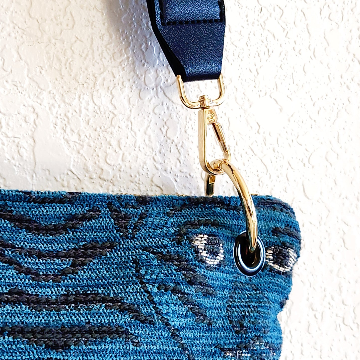 Cobalt Velvet Bengal Crossbody