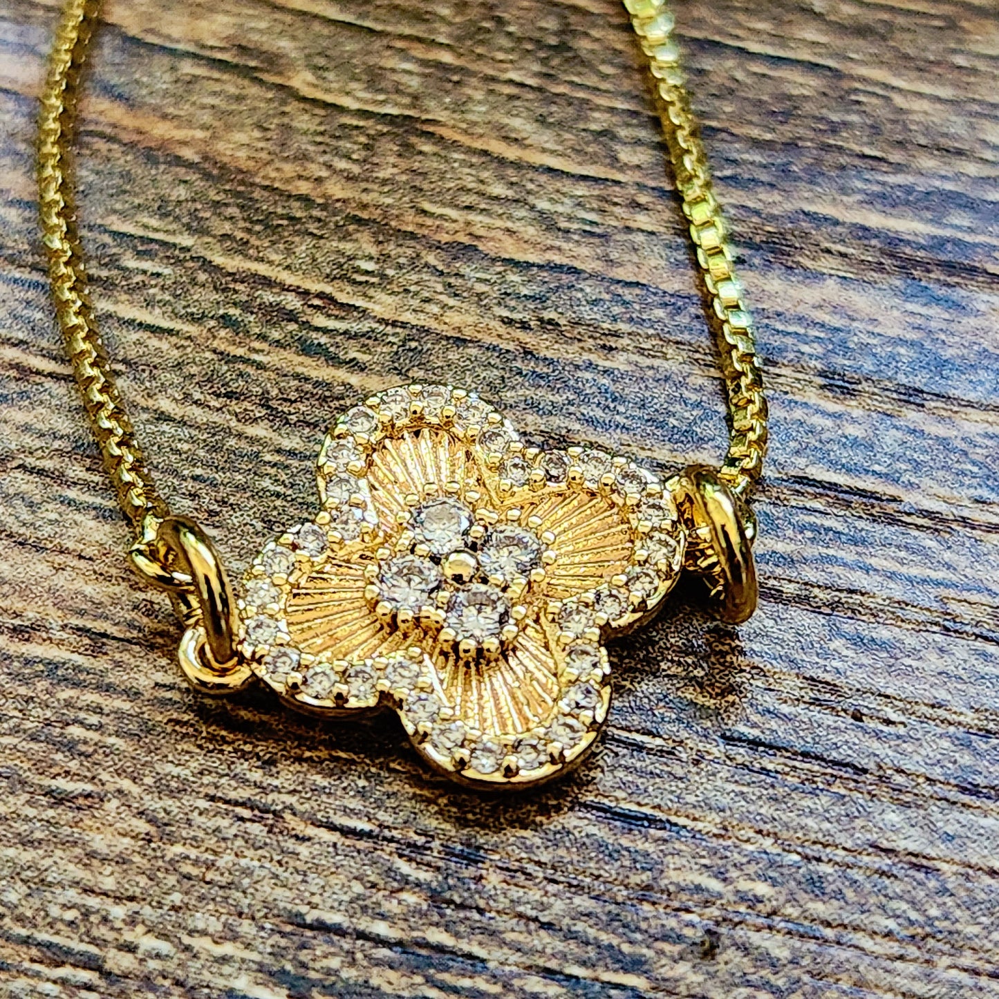 Danty Fleur Gold FiIled Adjustable Bracelet