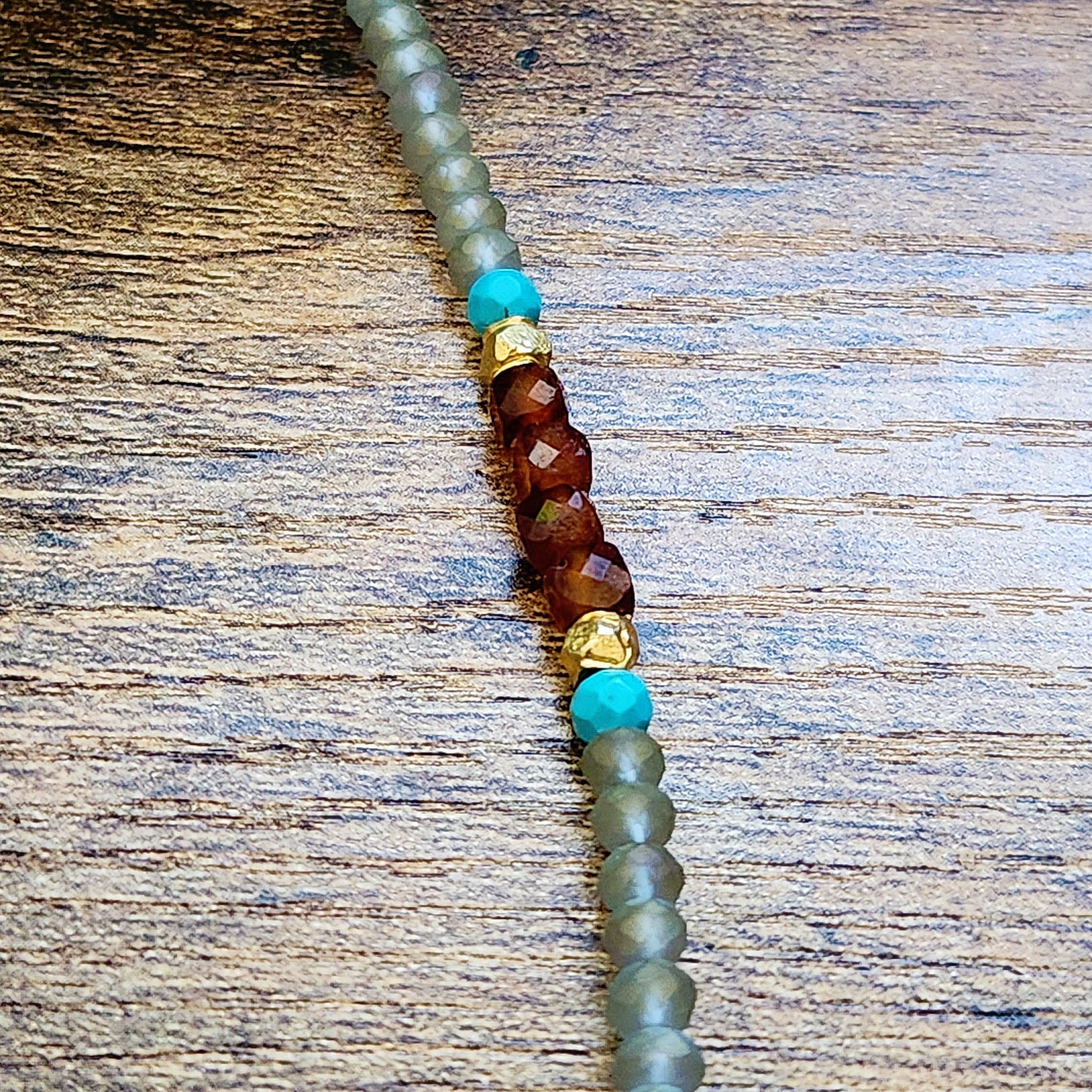 Carnelian And Turquoise Fish Necklace