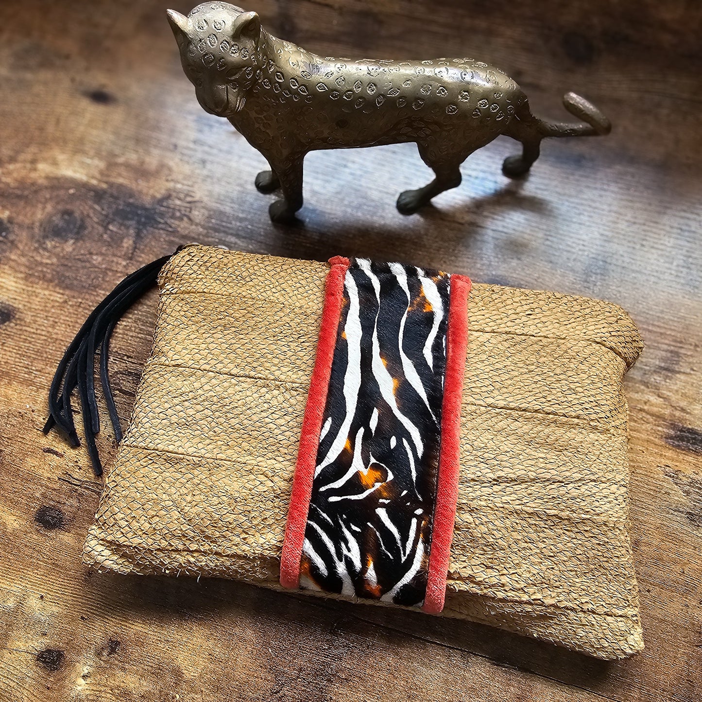 Tan Bengal Tassel Pouch