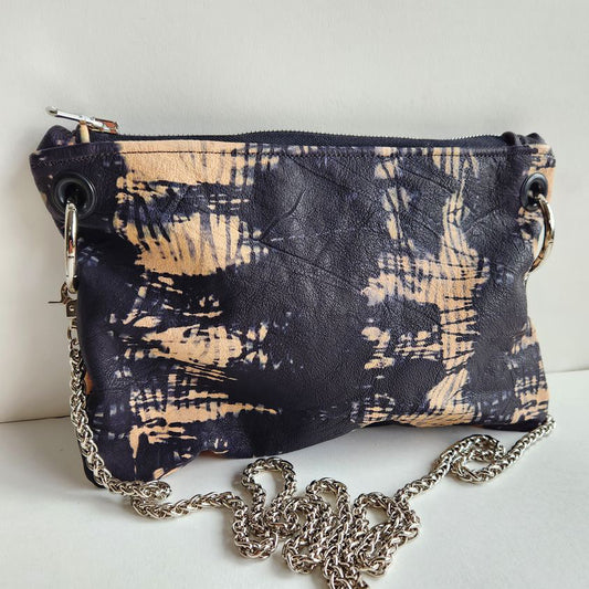Indigo Tie-Dye Italian Leather Crossbody