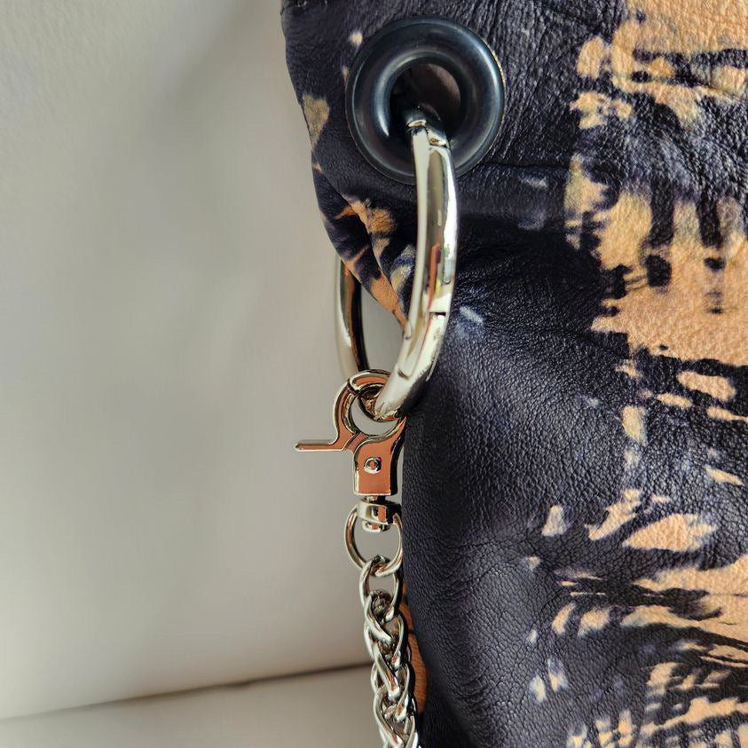 Indigo Tie-Dye Italian Leather Crossbody