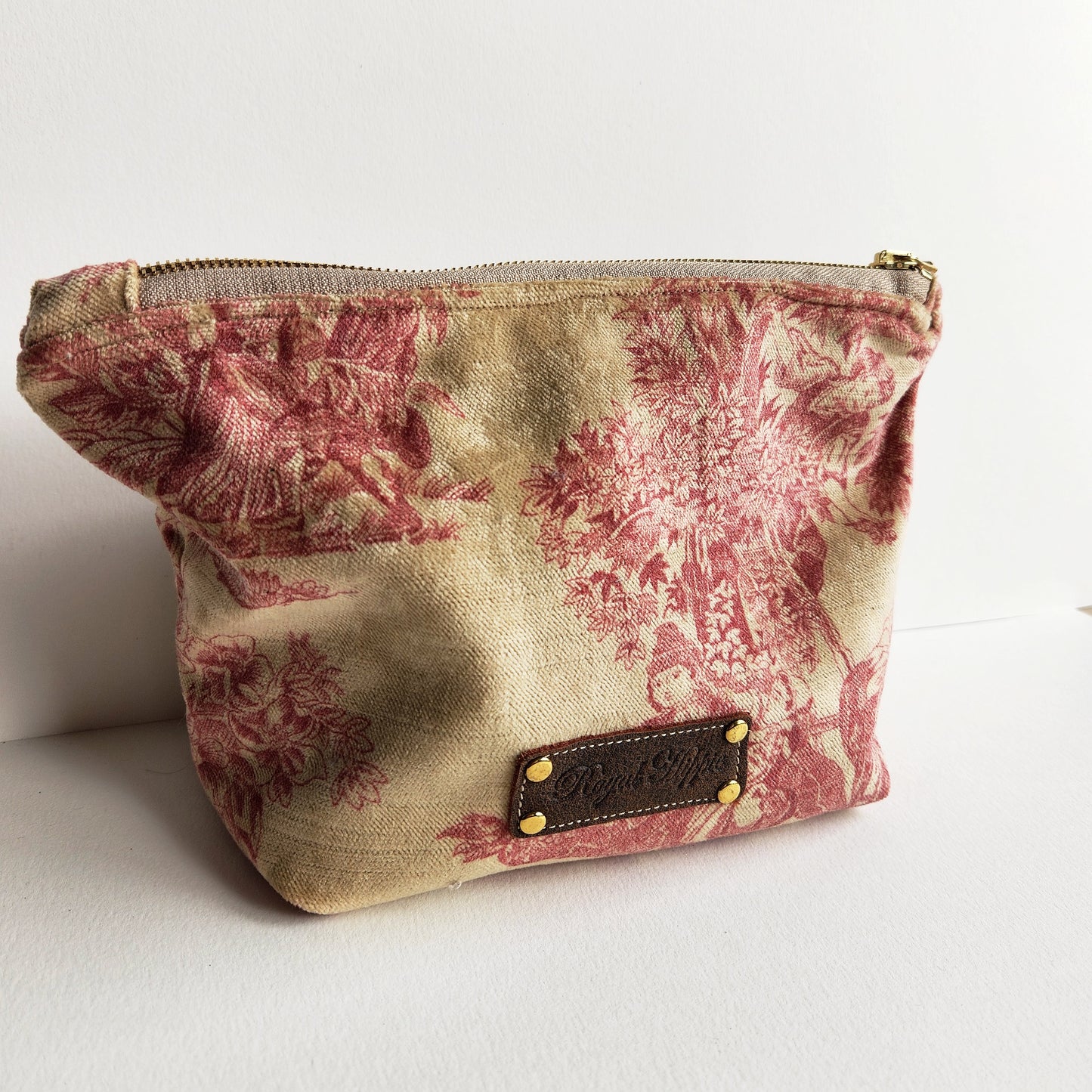 Ruby and Cream Velvet Traveller Medium