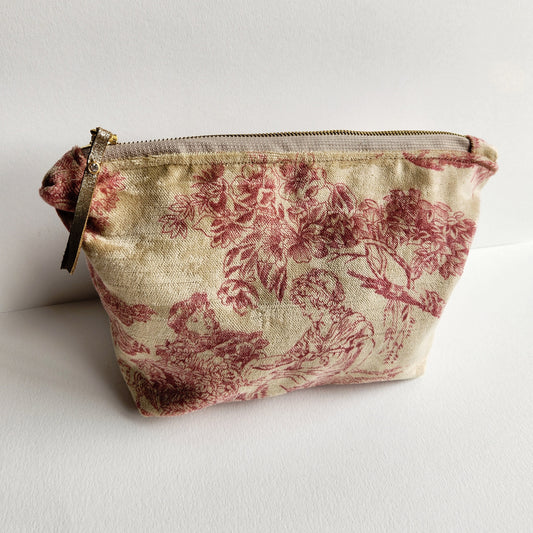 Ruby and Cream Velvet Traveller Medium