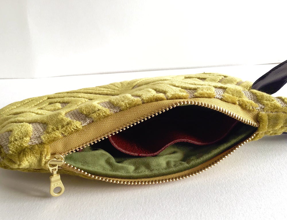 Velvet Chartreuse Wristlet Wallet