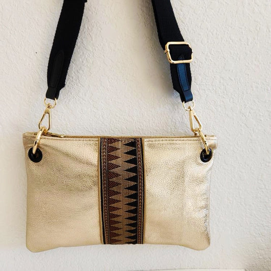 Gold Geo Cross Body Bag