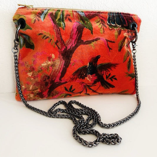 Velvet Floral Crossbody bag