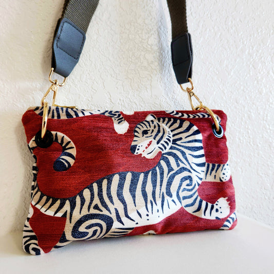 Velvet Tiger Crossbody Bag