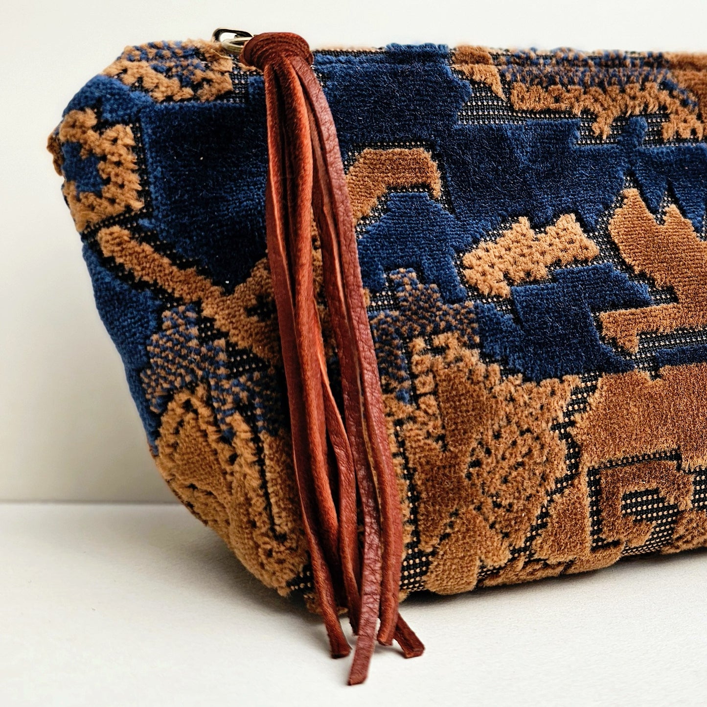 Royal Blue And Camel Pouch Traveller
