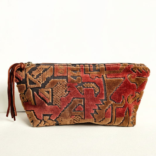 Vintage Rose and Camel Pouch Traveller