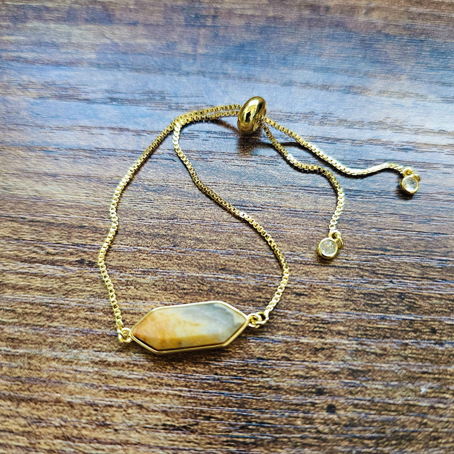 Citrine Gold Filled Adjustable Bracelet