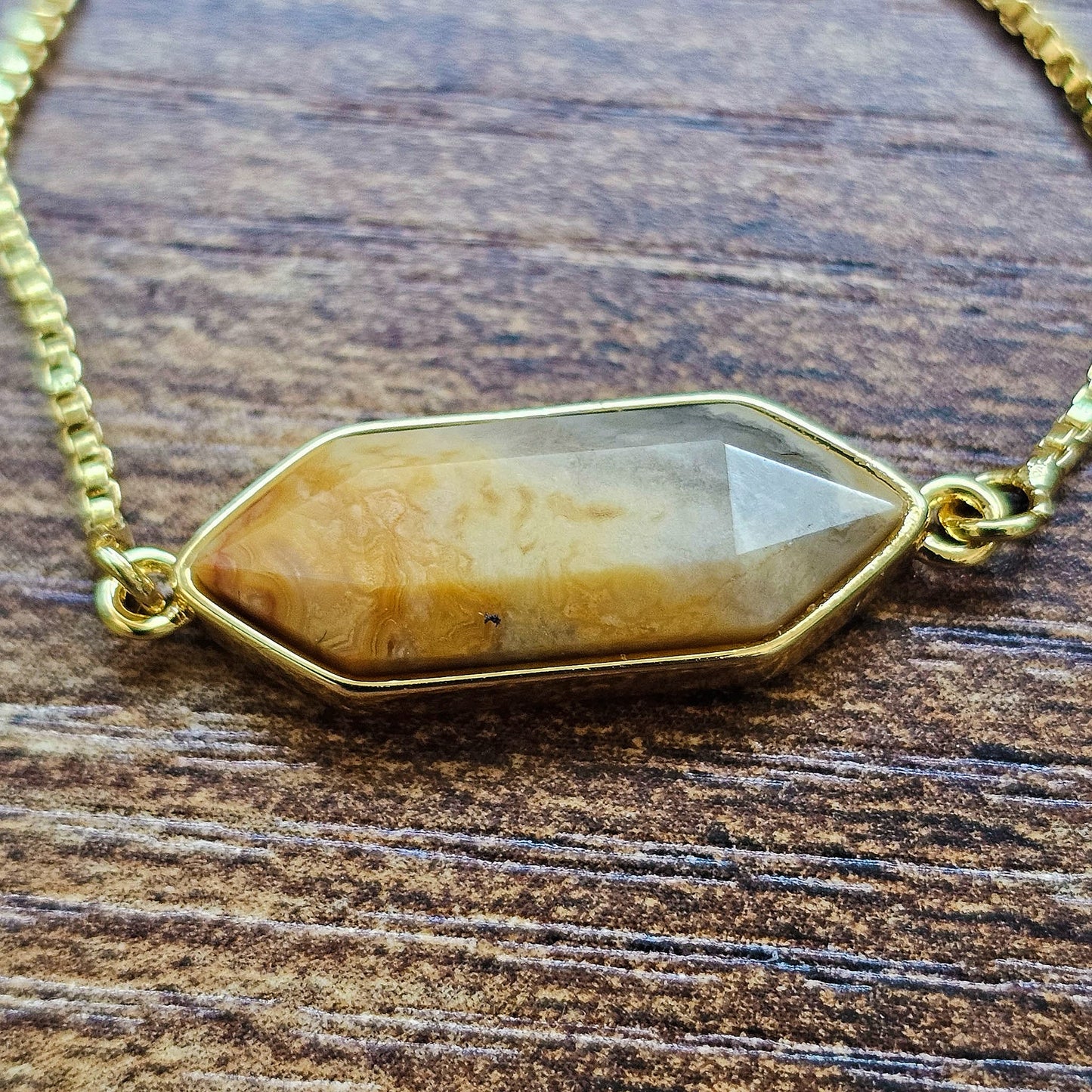 Citrine Gold Filled Adjustable Bracelet