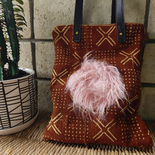 Rust Mud Cloth Tote