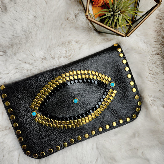 Handcrafted Black Embellished Wallet