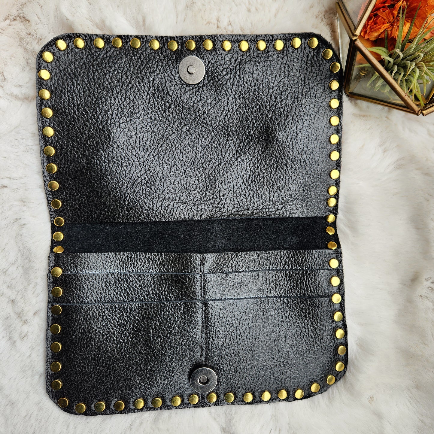 Handcrafted Black Embellished Wallet