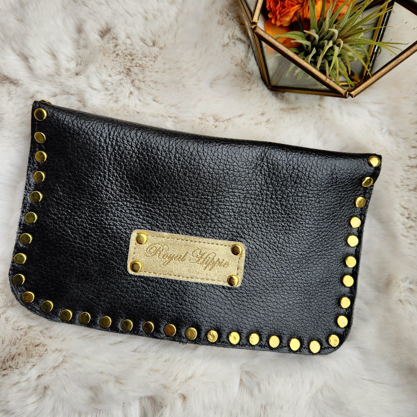 Handcrafted Black Embellished Wallet