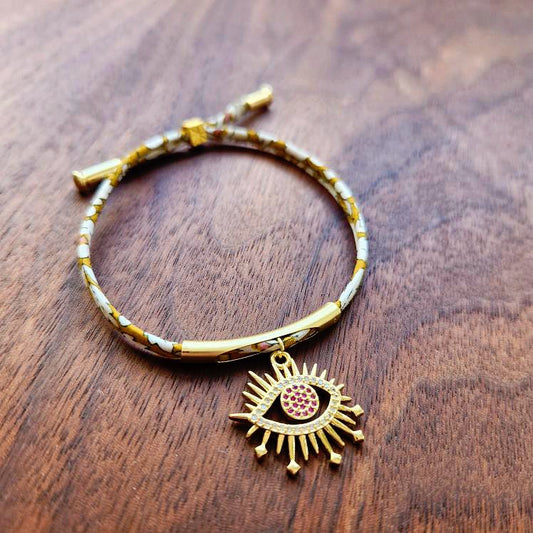 Mustard GoodEye Rhinestone Bracelet