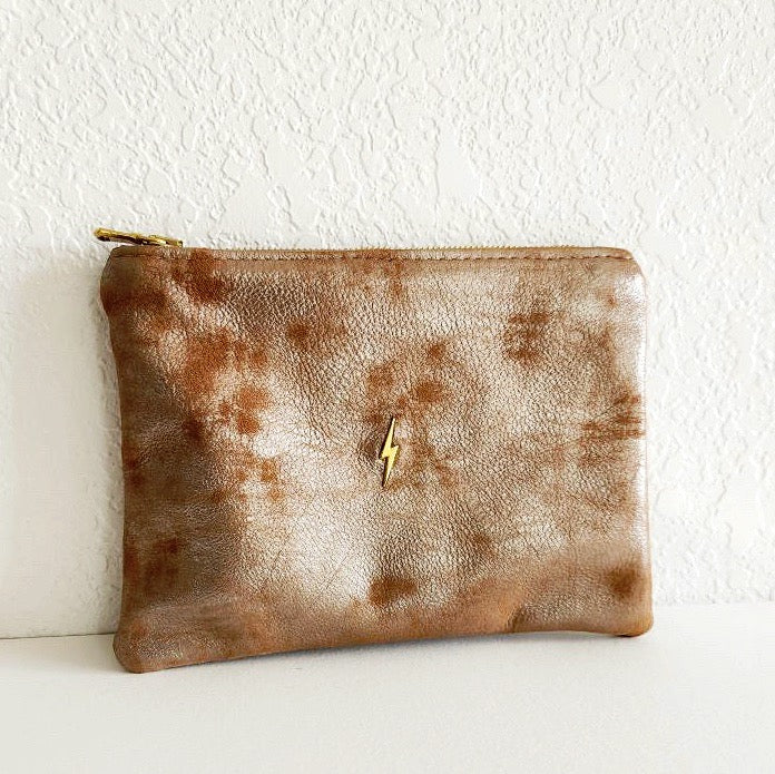 Distressed Tan Bolt Pouch