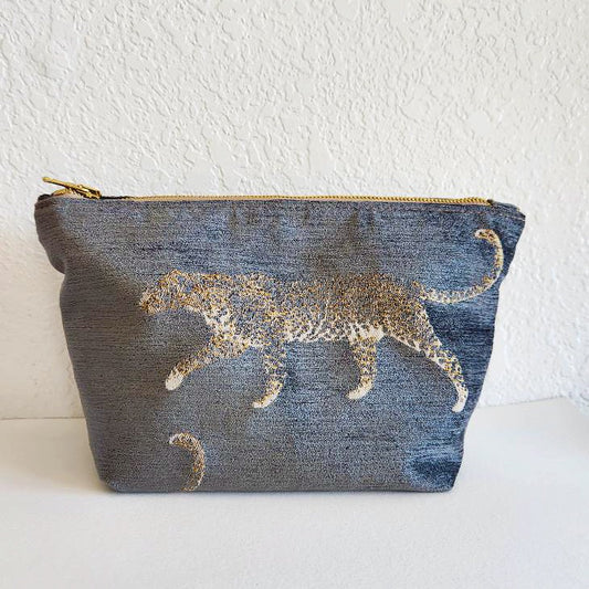 Grey Velvet Leopard Traveller Medium