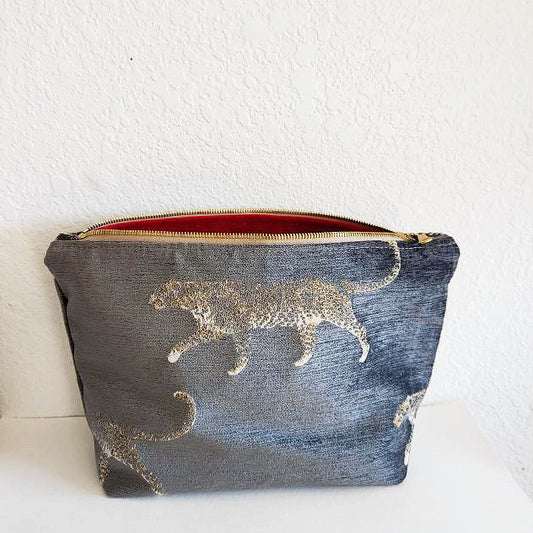 Grey Velvet Leopard Traveller Large