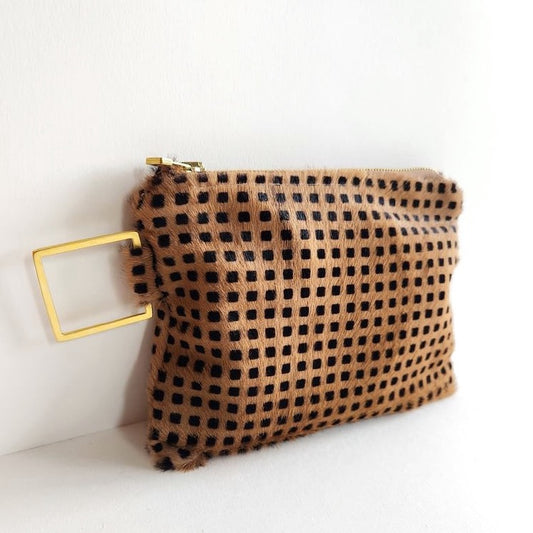 Camel Italian Leather Pouch