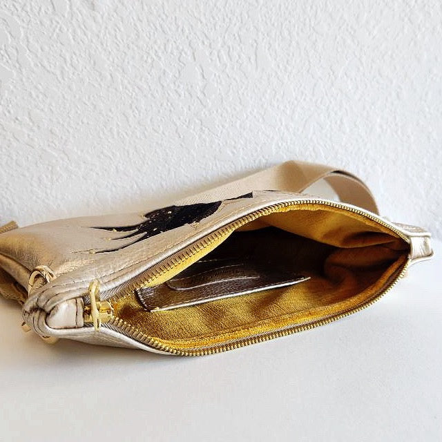 Gold Mon Coeur Crossbody Bag