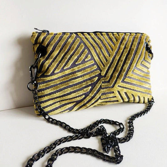 Geo Velvet Crossbody