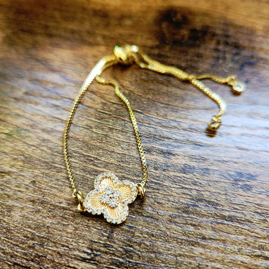 Danty Fleur Gold FiIled Adjustable Bracelet