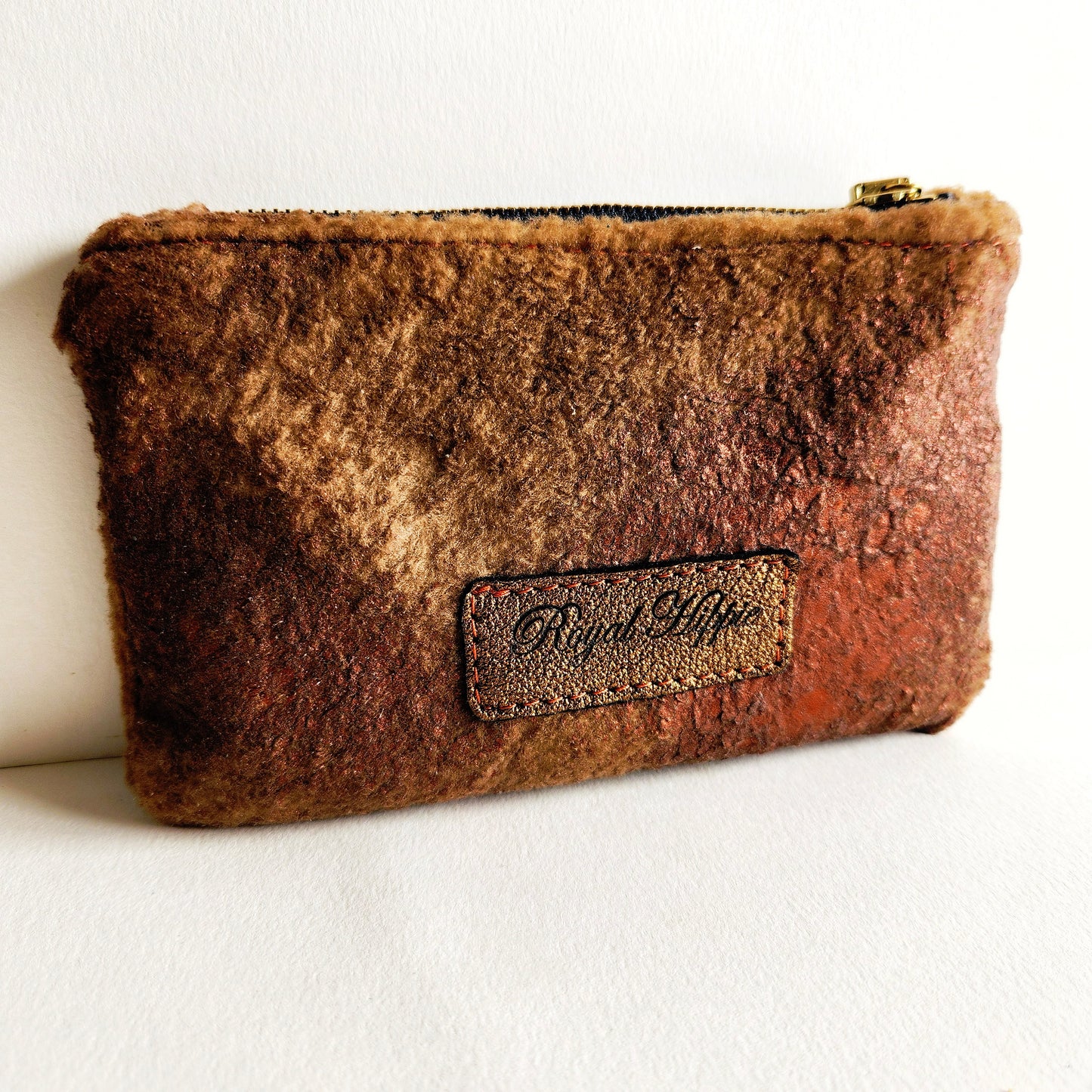 Italian Sherpa With French Trim Pouch