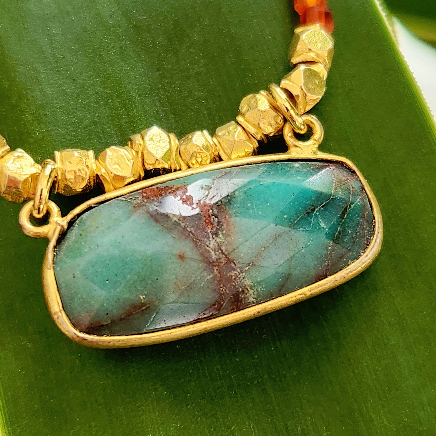 Azurite Malachite Red Agate Necklace