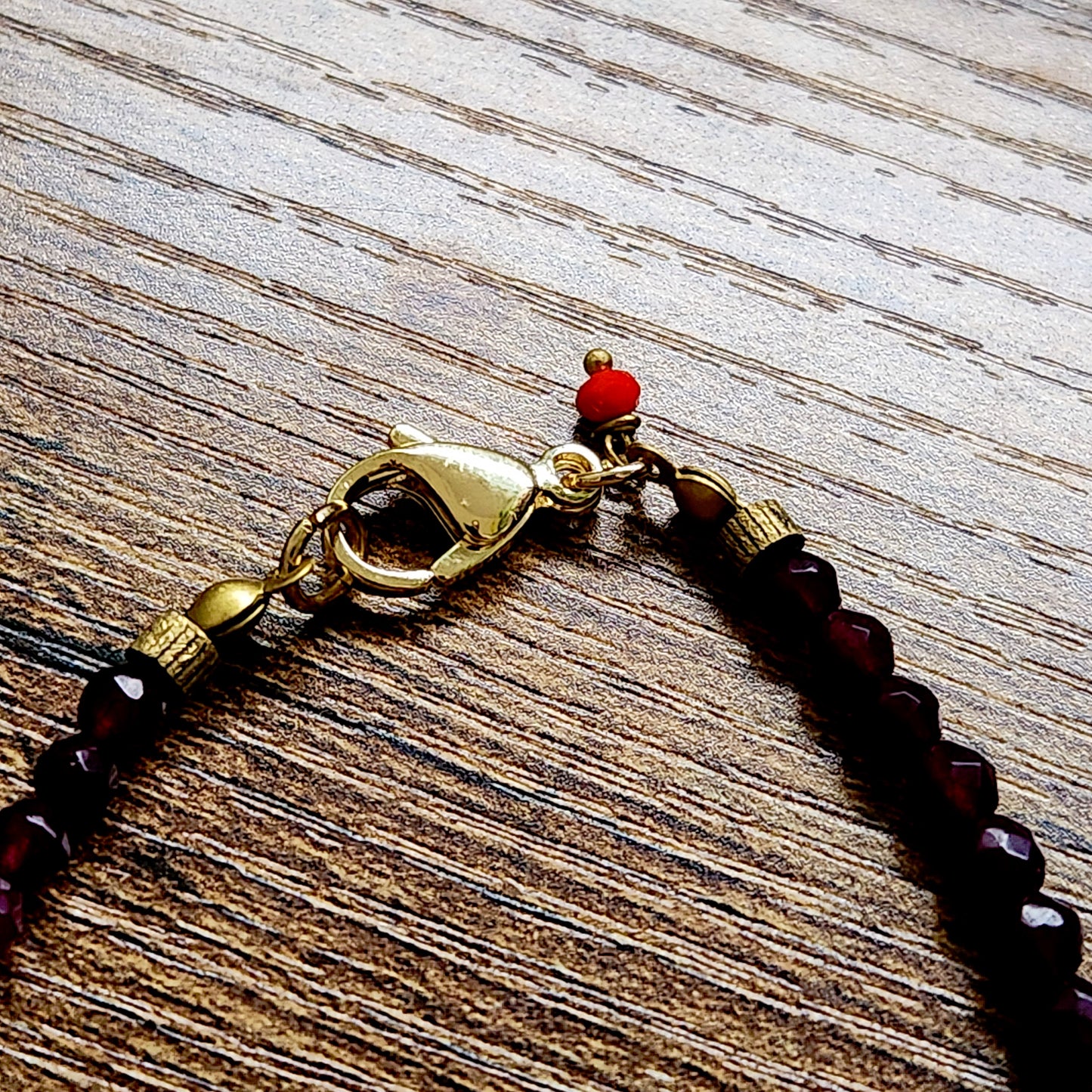 Faceted Ruby Message Bracelet
