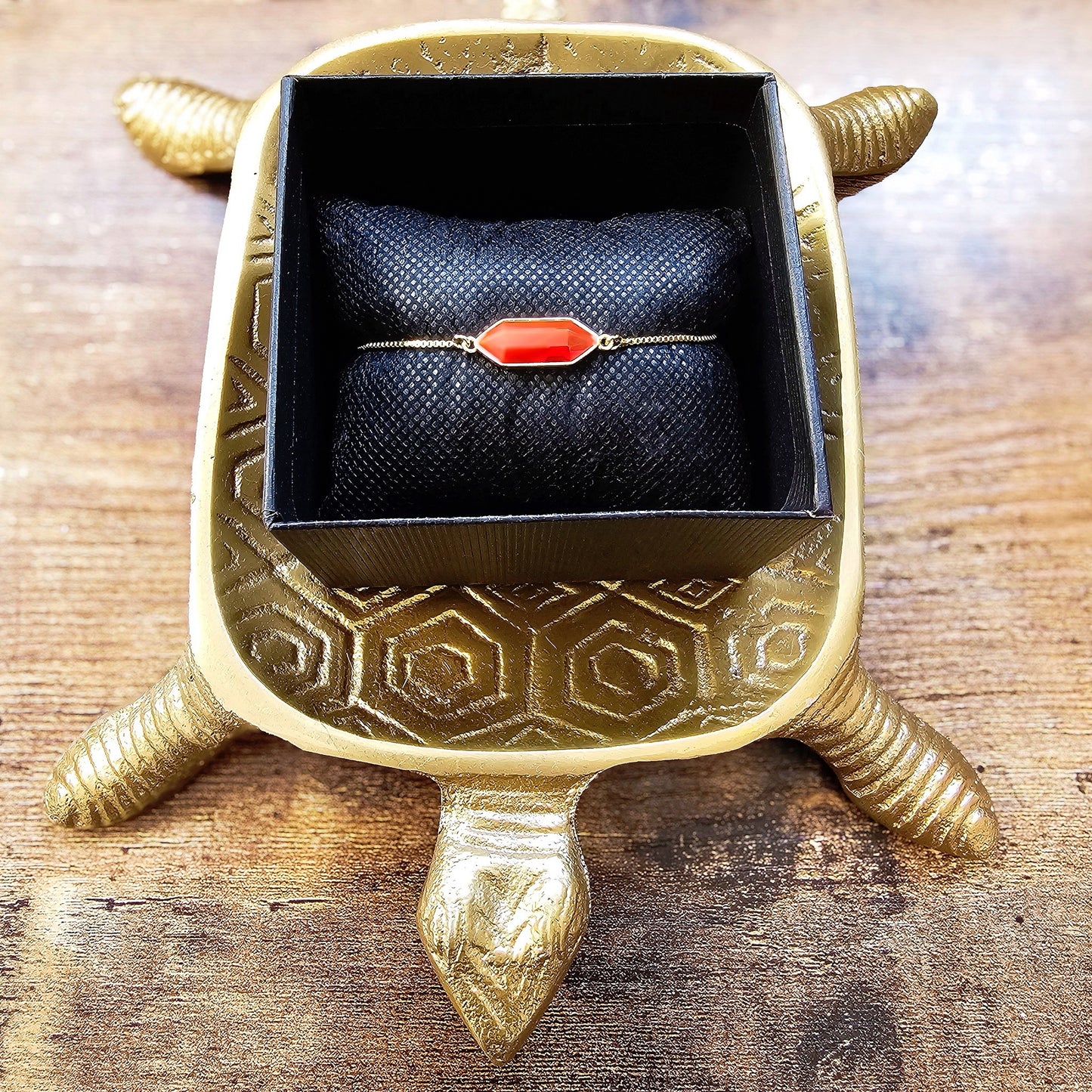 Carnelian Gold Filled Adjustable Bracelet