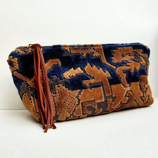 Royal Blue And Camel Pouch Traveller