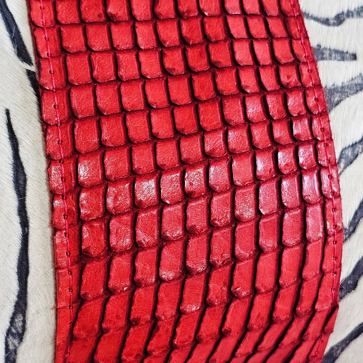 Zebra Italian Leather Crossbody Bag