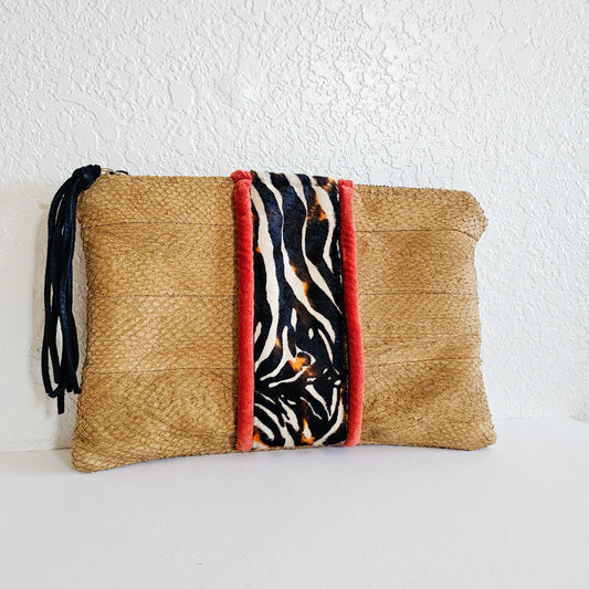 Tan Bengal Tassel Pouch