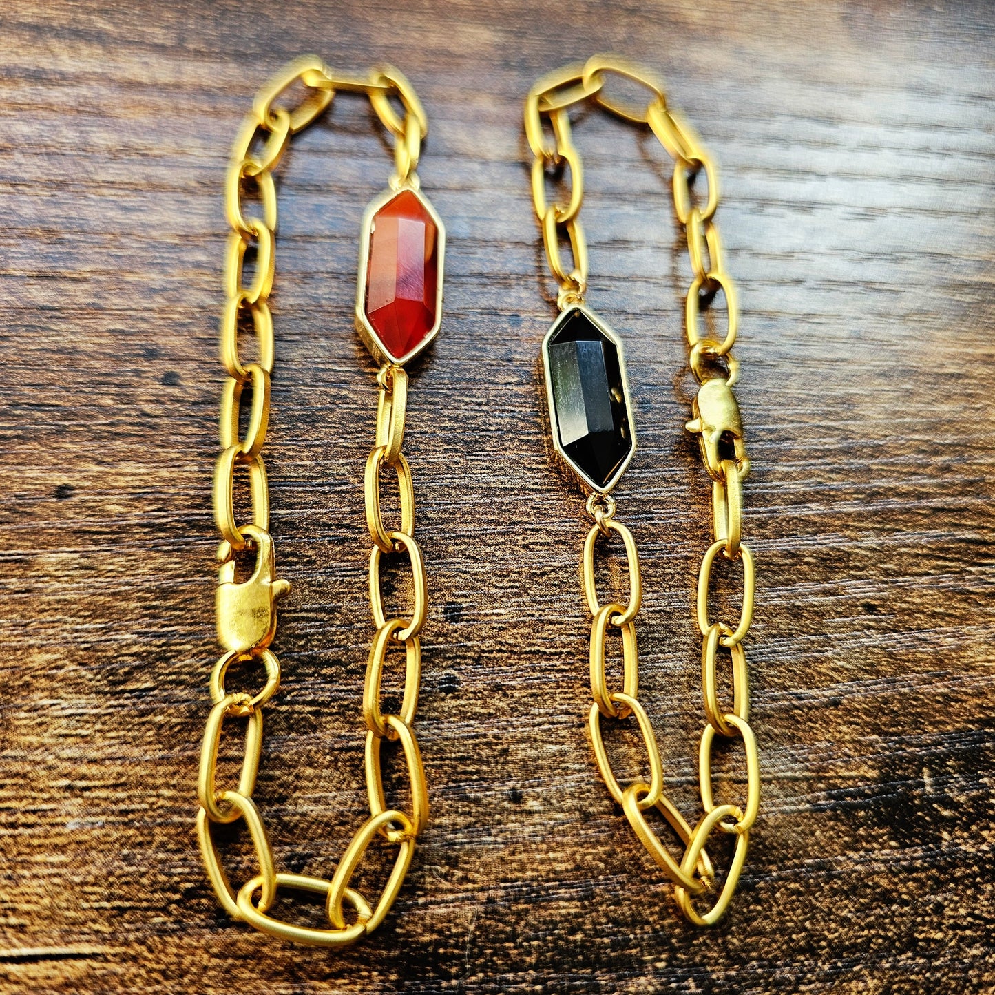 Carnelian 22Kt Overlay Bracelet