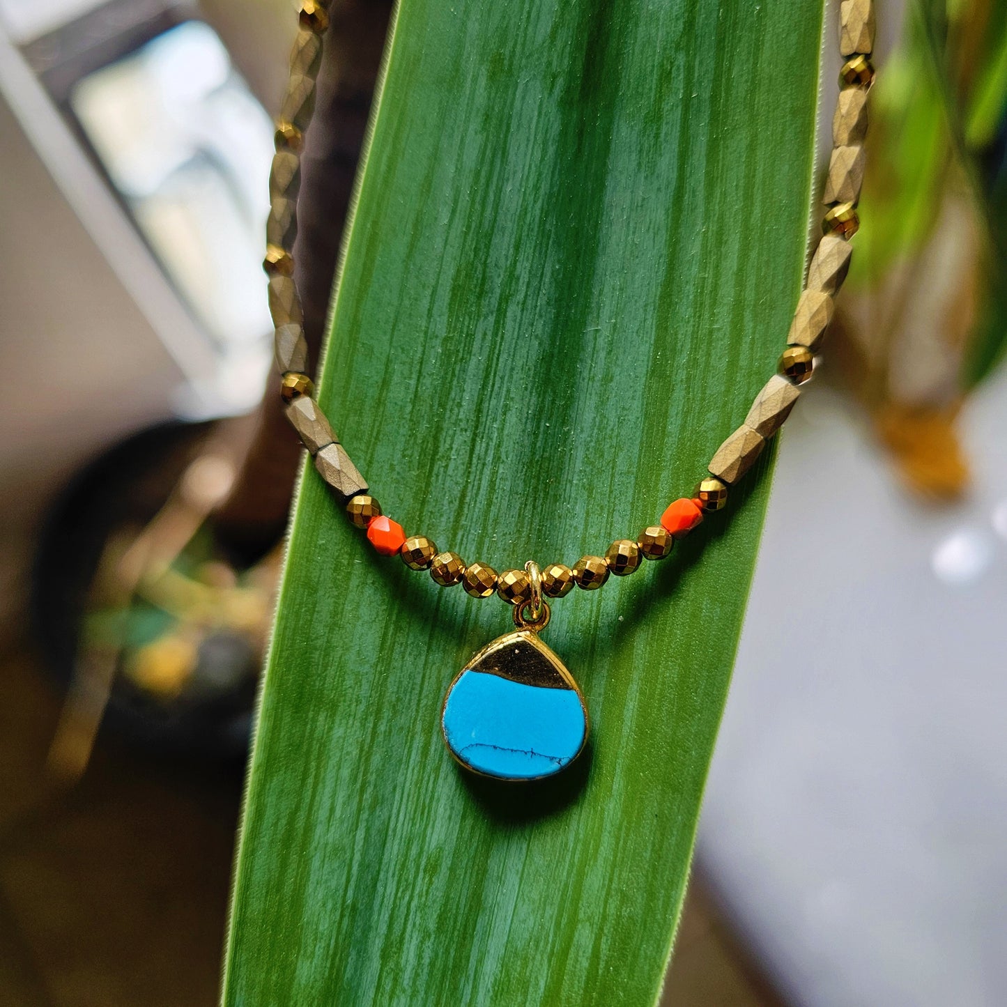 Turquoise Bead Necklace