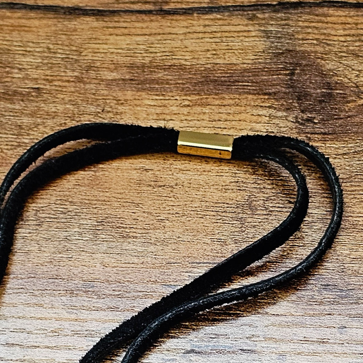 Gold Filled Good Eye Leather Necklace