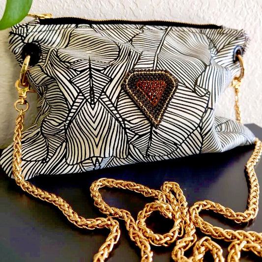 Black Diamond Abstract Crossbody