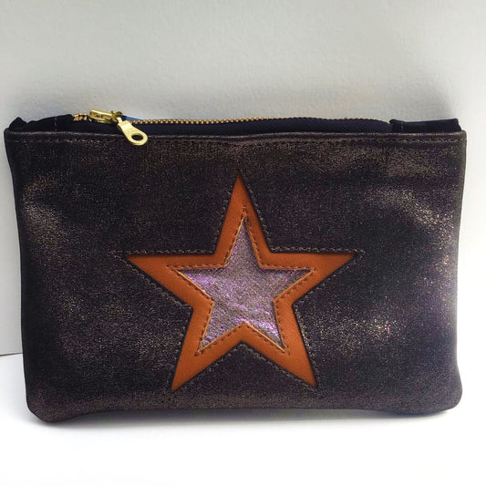 Star Pouch Metallic Bronze